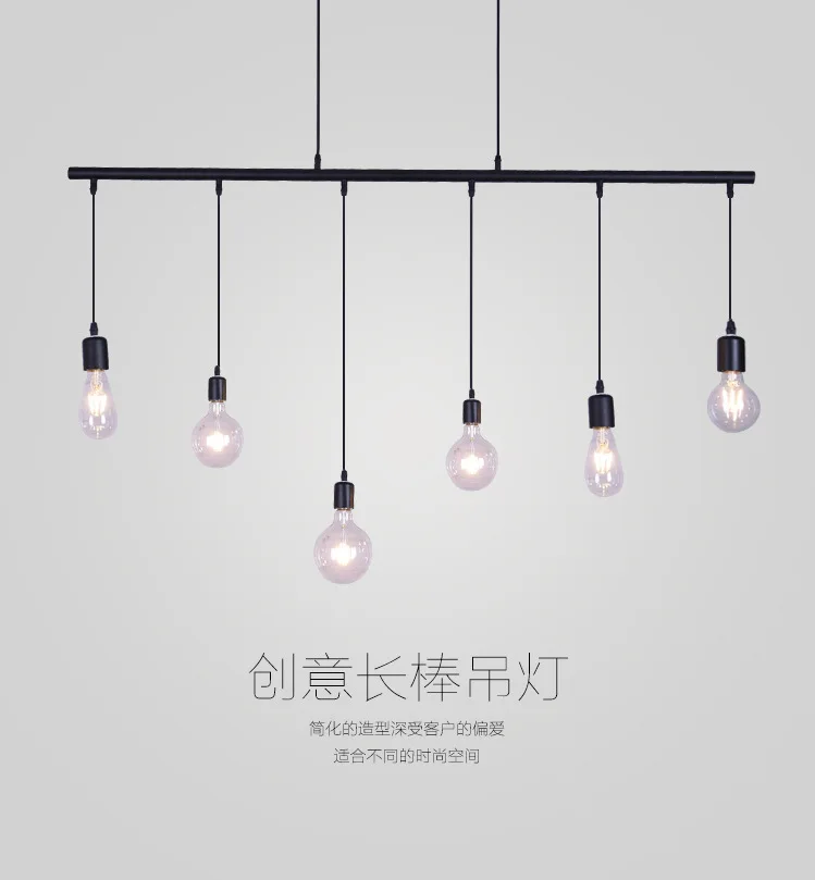 

Industrial Pendant Light Bar Hotel Restaurant Lamp Home huarache Vintage pendant lamp modern 6-Light Hanglamp
