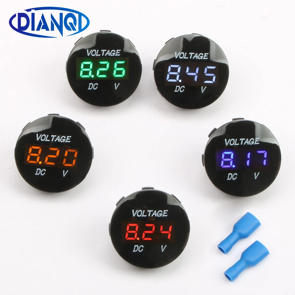 

12V-24V DC Car Motorcycle LED Voltmeter Signal Lights Digital Display Gauge Volt Voltage Meter Indicator Lamp Tester