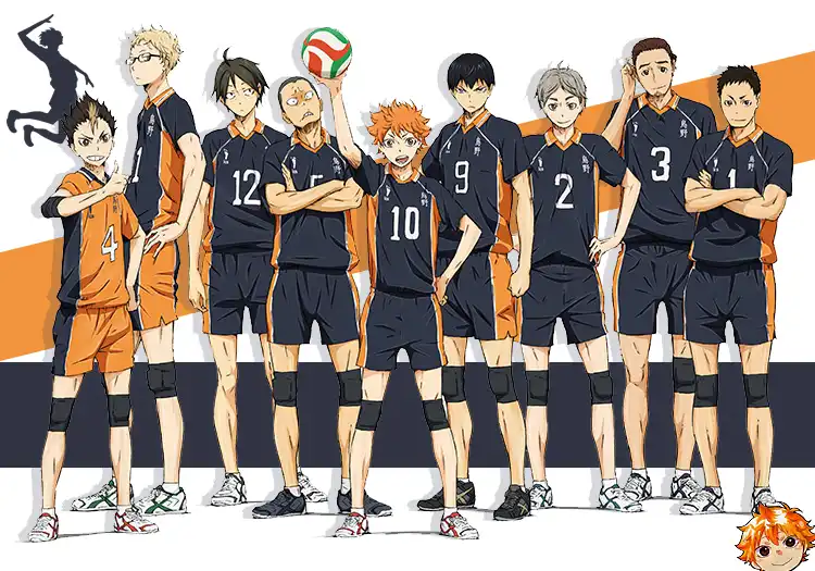 Anime Haikyuu Karasuno Sekolah Tinggi Bola Voli Club Jersey Anime Haikyuu Karasuno Sekolah Tinggi Bola Voli Club Jersey