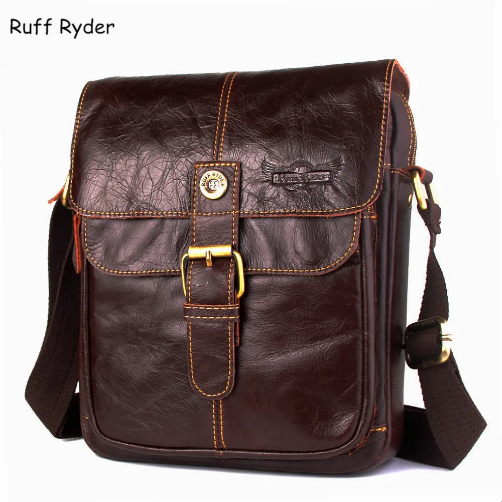 

Ruff Ryder 2017 New Fashion Men Messenger Bags Shoulder Crossbody Bags Genuine Leather Men Bag Flap Men's Bag Leather Handbags