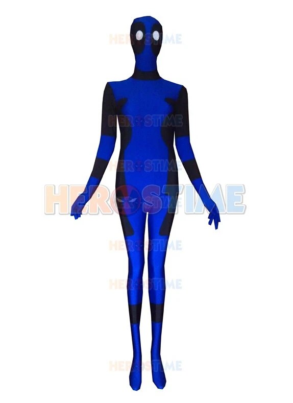 

(DP8306)Blue & Black Deadpool Spandex Deadpool Costume