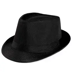 5 Прямая поставка 2018 Новая мода унисекс Мужская Гангстерская шляпа кепки пляжные Защита от солнца соломенная шляпа группа лоскутное
