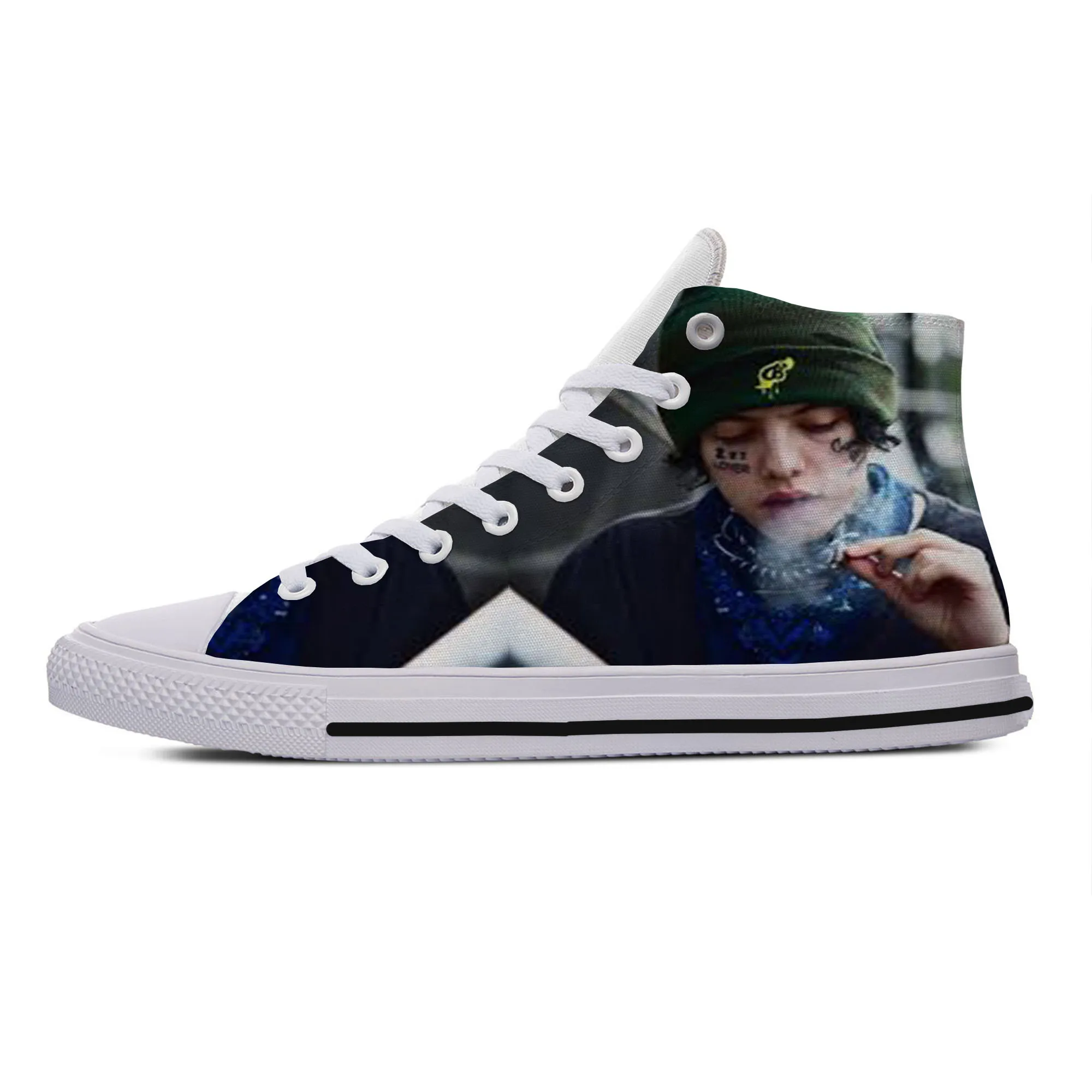 cheap 2019 Hot Cool Fashion High New Summer Sneakers Handiness Casual Shoes 3D Printed For Man Woman Hip Hop Rap Lil Xan