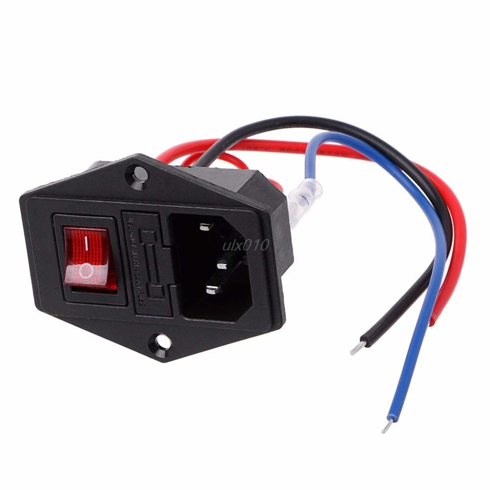 

3D Printer U-type Plug Power Supply Switch Adapter Socket with Switch and Fuse Mar Whosale&DropShip