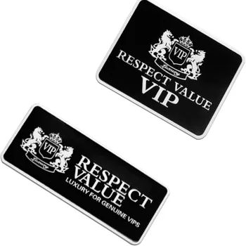 

500 Pieces Aluminum Alloy JP Junction Produce Car Stickers Badge Decorations Black VIP JP RESPECT VALUE Car Styling Accessories