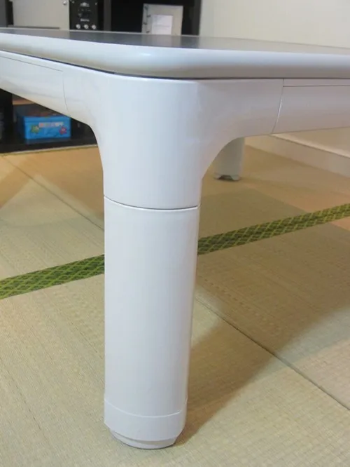 Kotatsu японская столешница Реверсивный белый/серый прямоугольник 105 см складные ножки Kotatsu ноги грелка с подогревом пол низкий журнальный столик
