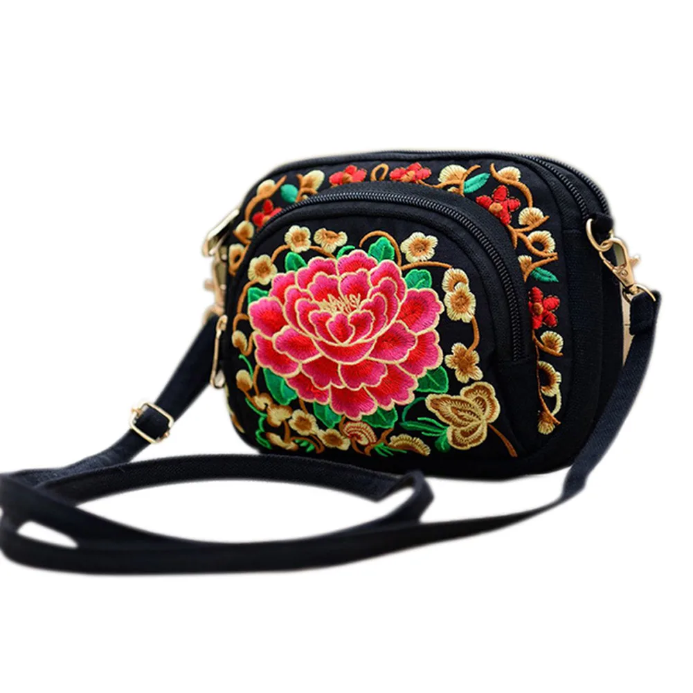 Новая женская тканевая сумка в национальном стиле с цветочной вышивкой, сумка-мессенджер, китайский тренд-В5 - Цвет: 5