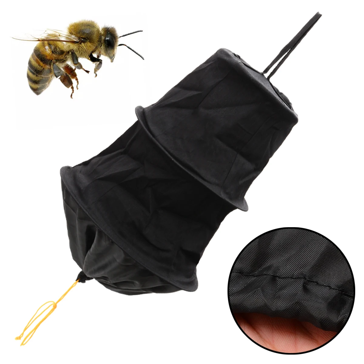 

1pc 3 Layers Beekeeping Tools Black Cloth Bee Catching Tool Lure Bee Cage Wild Recruit Bucket Cage Harvesting Device