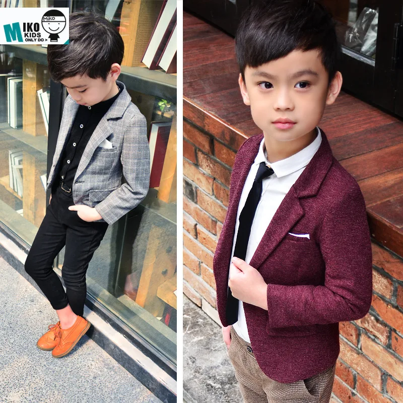 Buying Kid Boys Blazer For 2-10Yrs Boys Jacket pant Shirt 3parts Wedding flower Dress Kid Fashion Show black Blazers Suit