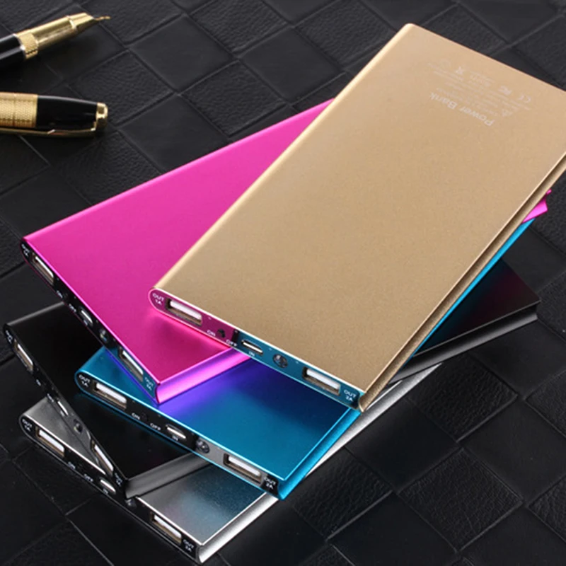 1pc Ultra Thin 20000mAh Portable External Battery Charger Power Bank for Cell Phone High Quality