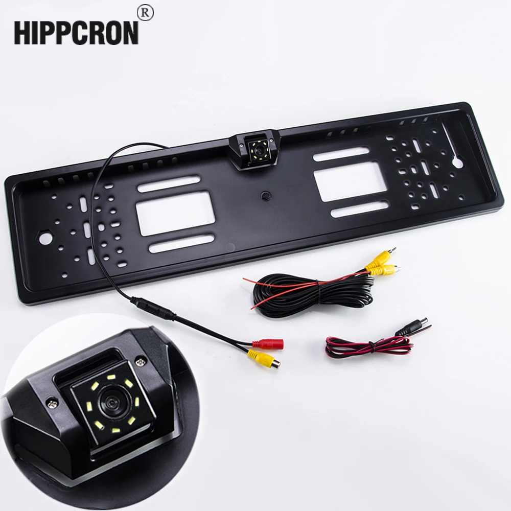 

Hippcron Car Rear View Camera in EU European License Plate Frame Night Vision Waterproof Car Reverse Backup Parking
