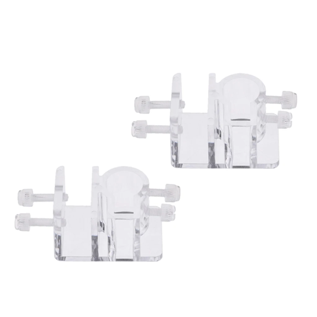 2Pcs Aquarium Acrylic Fish Tank Filter Outflow Inflow Pipe Water Hose Clip Holder New