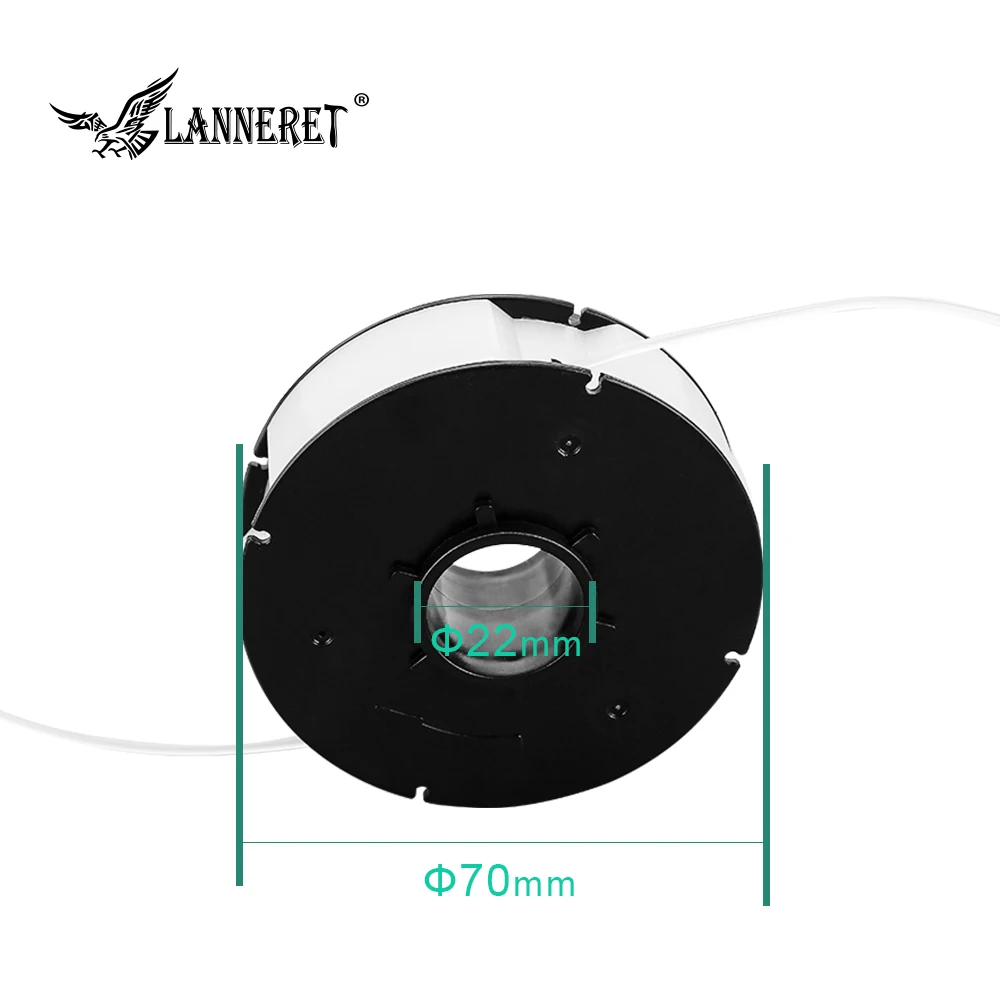 LANNERET dia.1.6 мм длина 6 м Универсальная нейлоновая щетка косилка Bump Spool газонокосилка триммер с белой веревкой