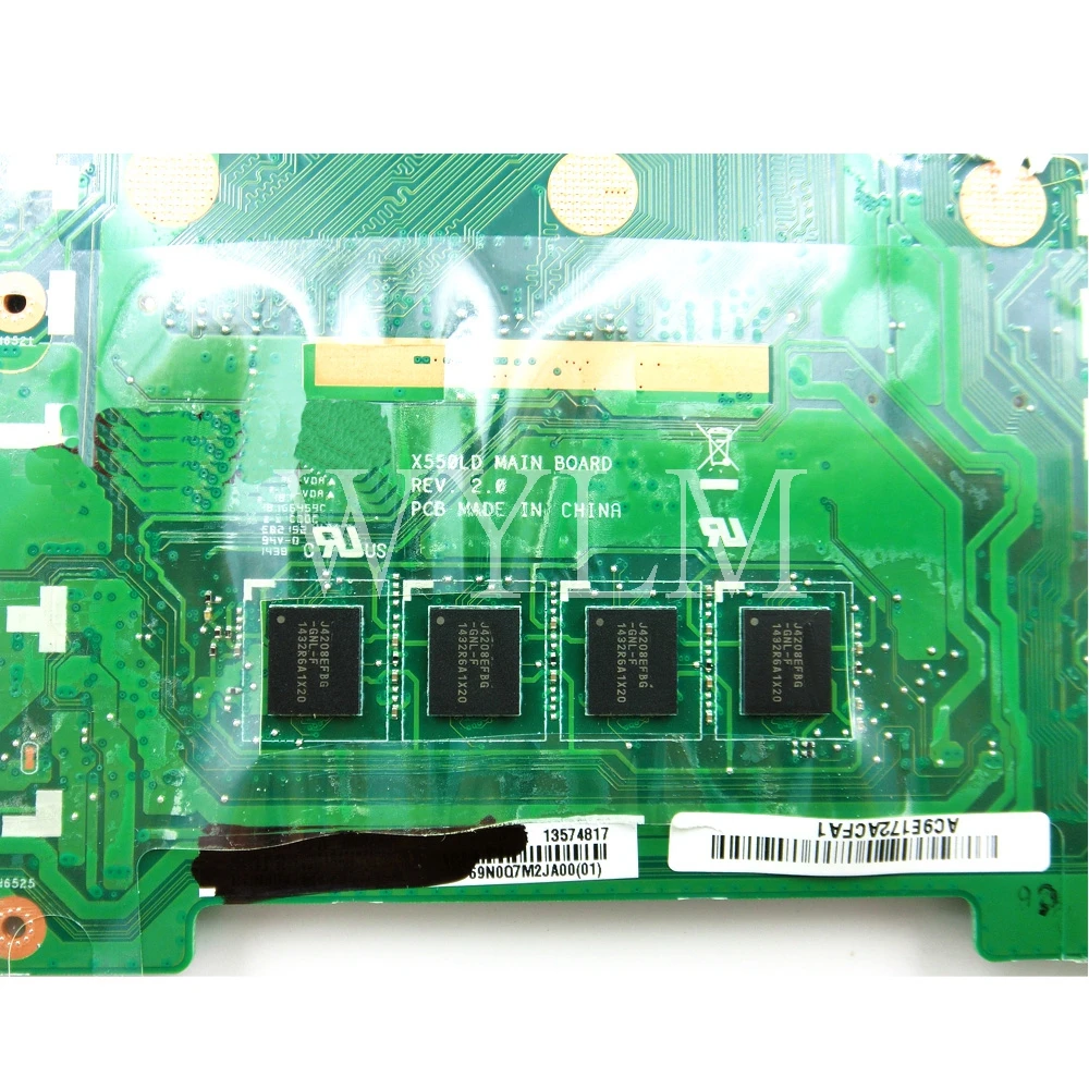  X550LA I3-4030 CPU 4GB RAM mainboard For ASUS A550L A550LA R510L R510LA X550LD Laptop motherboard f