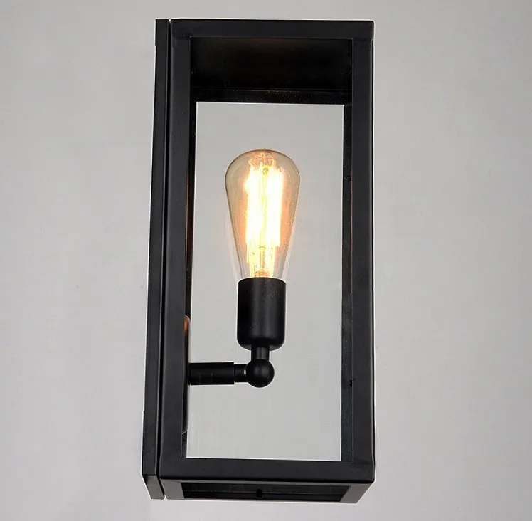 Wall-Sconce-Clear-Class-cover-Outdoor-Wall-Light-Metal-Frame-Glass-Wall-lamp-Lighting-Fixture (2)