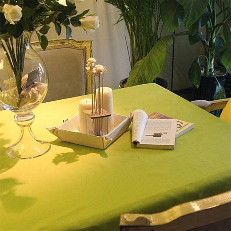 الرعوية مفارش الأخضر بلون الجدول القماش تغطي 100% ٪ مفارش الموائد ل طاولة مستطيلة رف