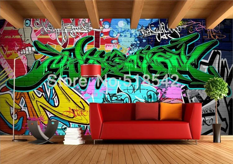 Mural, Bar, KTV, Estúdio de Dança, Decoração, Personalizado, Fresco, Moda