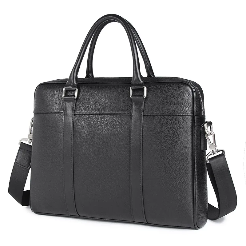 

100% Genuine Leather Male Handbag Office Briefcase Bag For Business Men 7401A