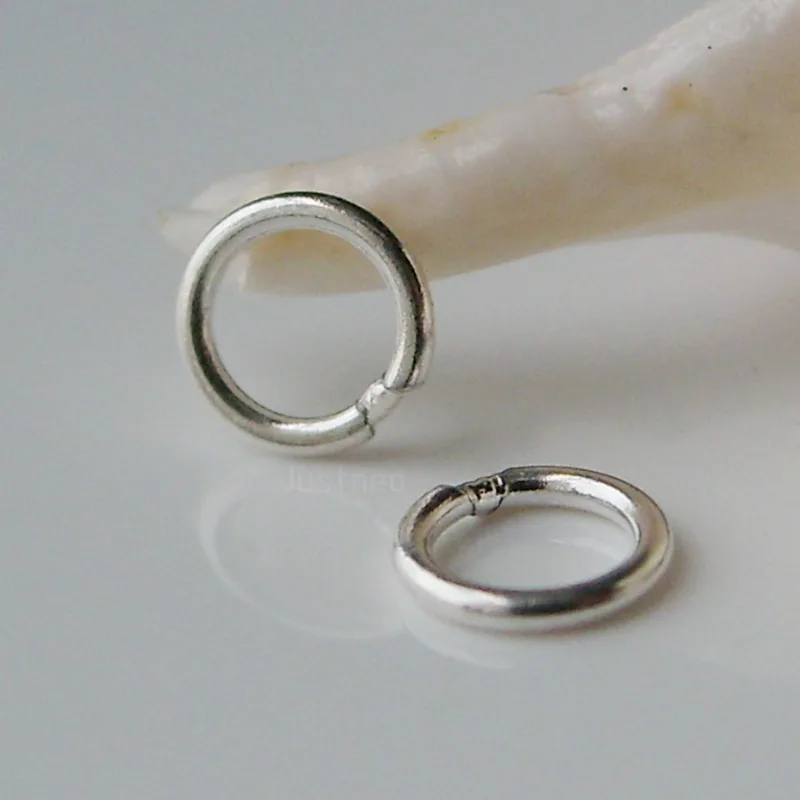 solid 925 Sterling Silver Closed Jump Rings, ,1 piecejump ringsclosed