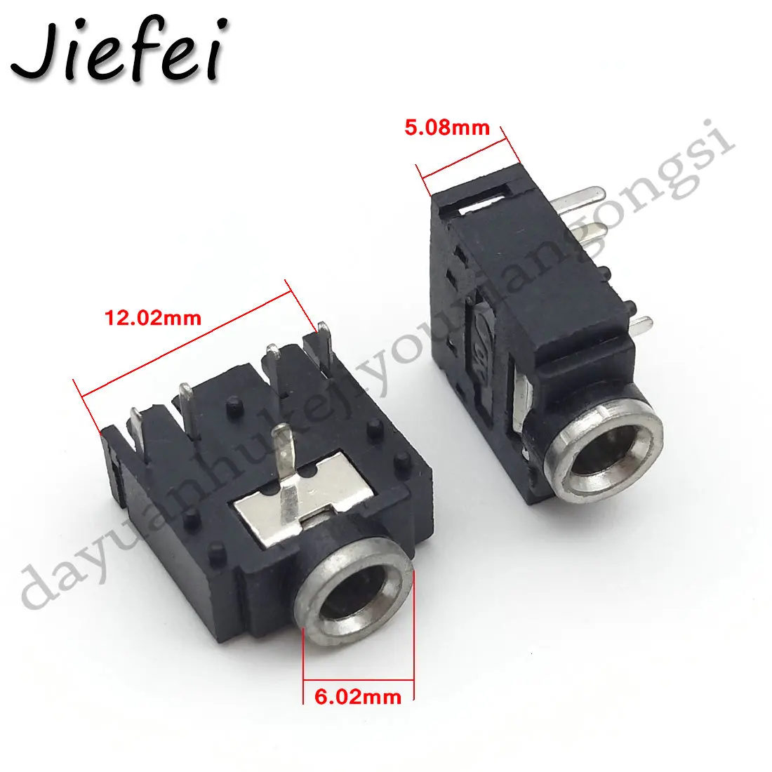 10pcs 1/8" 3.5mm female Headphone DIP 3 pin 5 pin Socket Jack with Nut Panel Mount