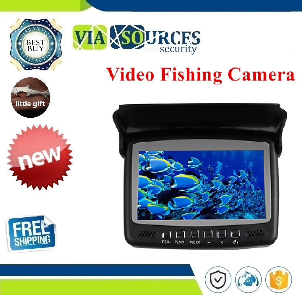 

HD 1000TVL Underwater Ice Video Fishing Camera IR Night Vision 4.3 inch monitor camera kit Visible Video Fish Finder