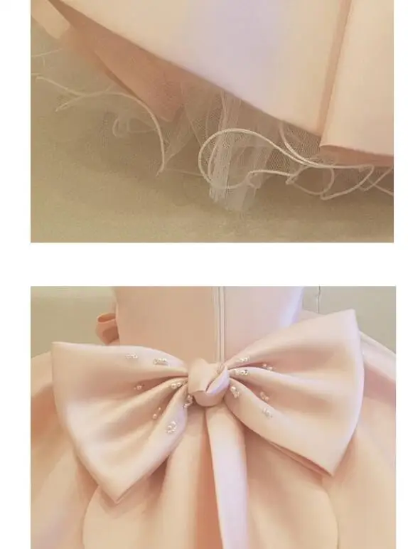 Vestidos para Festa e Casamento Vestido de Baile Bebê Menina Frisado Arco Princesa Meninas Tule Baptismo 1st Aniversário 14 Mamãe e Bebê