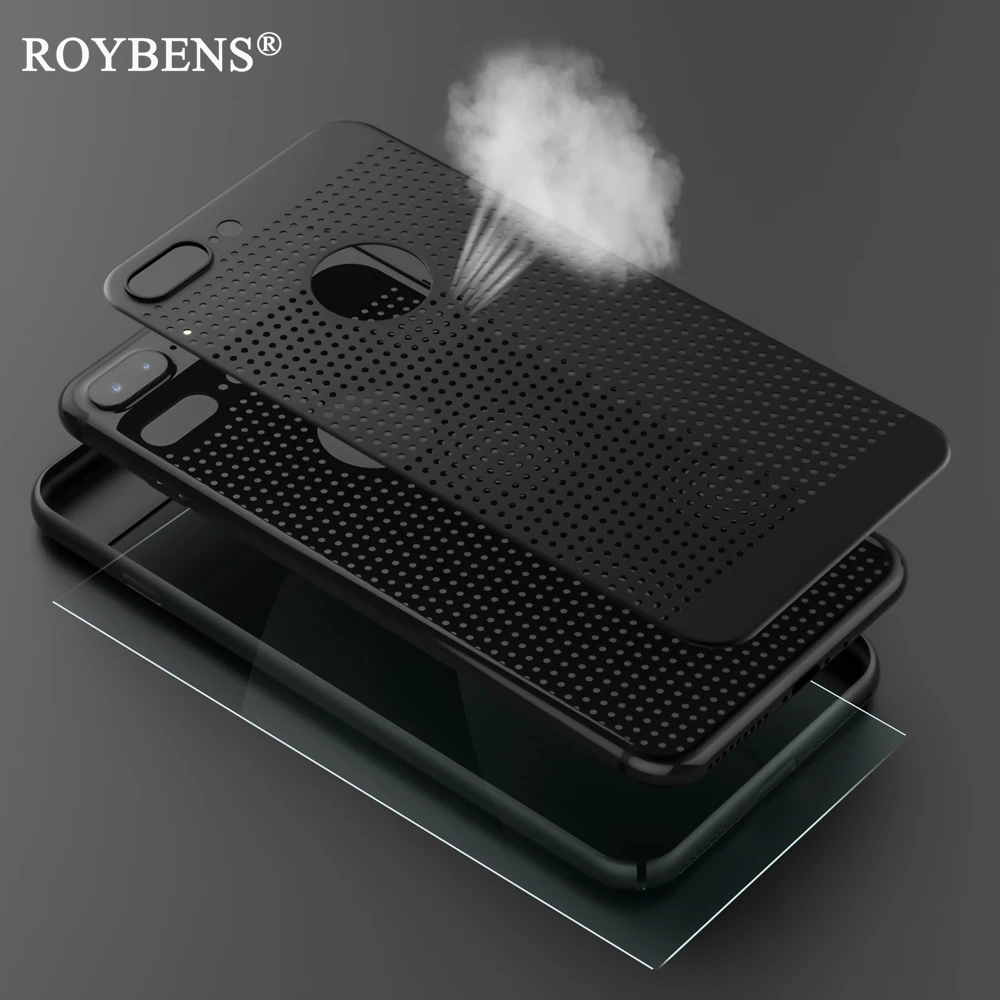 Roybens Black Heat Dissipation Cover Case For iPhone 6 6S Plus Ultra