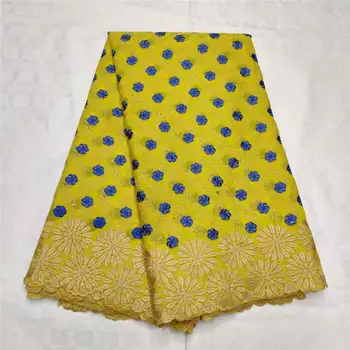 

High Quality Embroidered Nigerian African Lace Fabric Swiss Lace In Switzerland Fabric 100% Cotton Lace For Women Dress! TLF7115