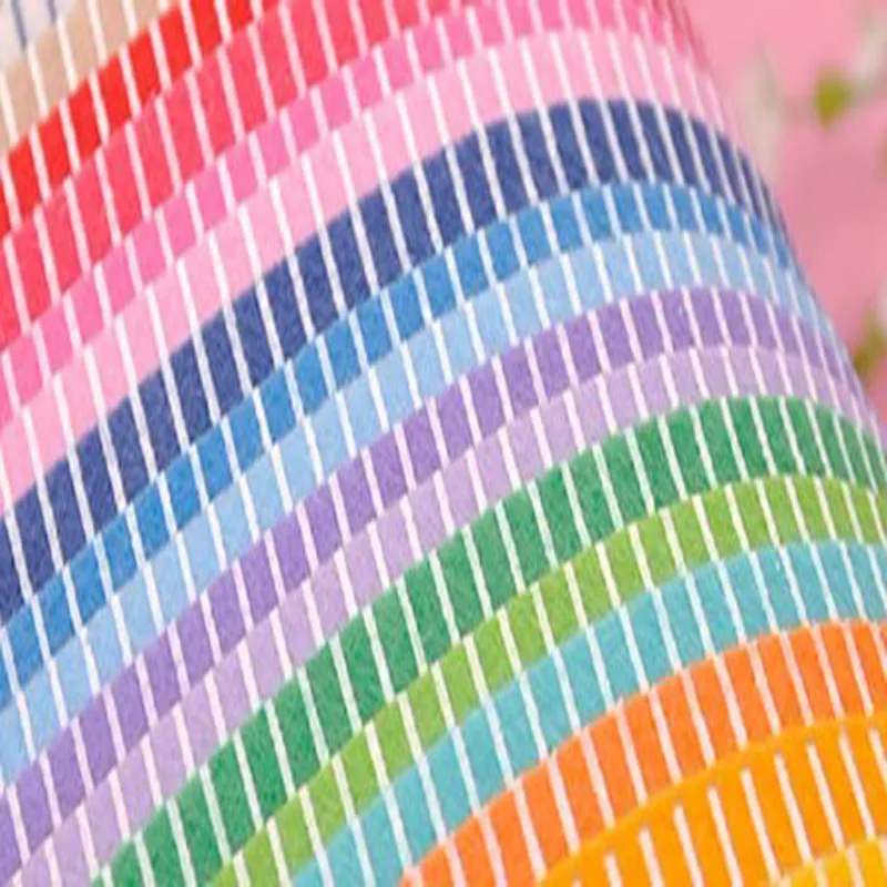 

Mixed 20 Colors 1mm Thick 100% Polyester Stripe Printed Felt Fabric Handmade DIY nonwoven fabric material fabric