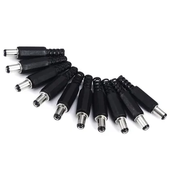 

10pcs DC Power Jack Plugs Male / Female Socket Adapter Connectors 2.1mm x 5.5mm For DIY Projects