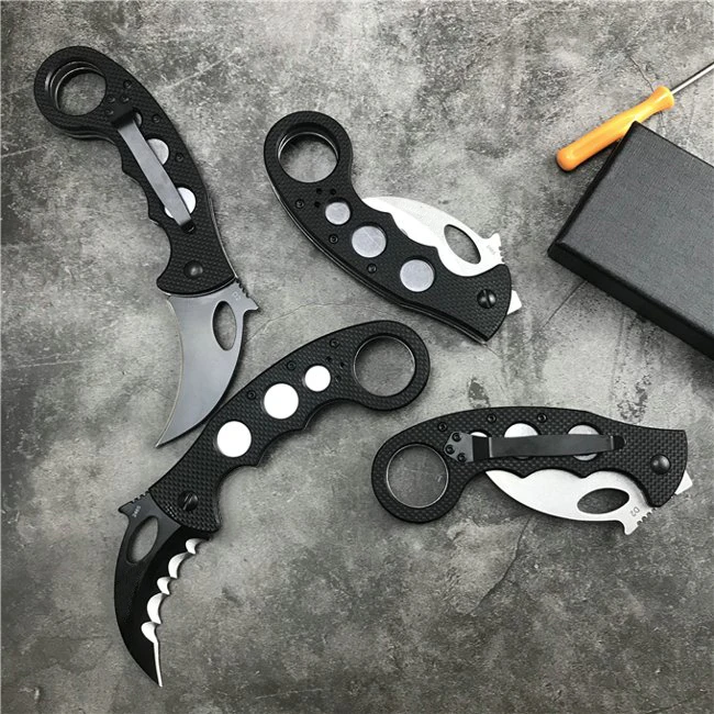 Нож karambit G10 Ручка D2 стальное лезвие Высокое качество Открытый Отдых EDC инструмент выживания разведка карманный нож подарок нож