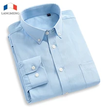Брендовые мужские рубашки размера плюс 7XL, приталенная Повседневная рубашка, однотонная официальная рубашка белого, синего, красного, черного цвета