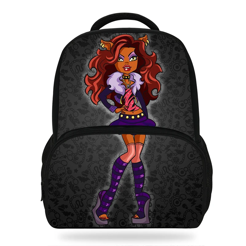 14 дюймов Monster High Draculaura/Clawdeen Wolf/с изображением героев мультфильма «Школа печати Школьный рюкзак для детей повседневная школьная сумка для девочек