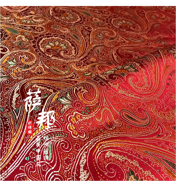 

African satin fabric imitate silk Brocade Fabric Damask Jacquard Apparel Costume Upholstery patchwork tissu 75*50cm