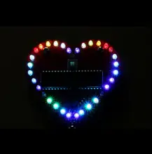 Colorful glare Electronic DIY LED heart music Welding kit with case Creative Gifts 42kinds flashing