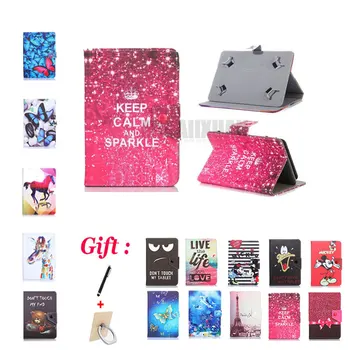 

(No camera hole) Universal Cover for Prestigio Wize 3618 4G PMT3618 8 inch Tablet Magnetic PU Leather Stand Case + 2 Gifts