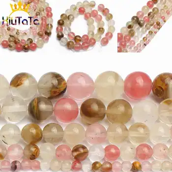 

Colorful Volcano Cherry Quartzs Stone Beads Round Loose Spacer Beads 15'' 4/6/8/10/12mm For Jewelry Making DIY Bracelet Necklace