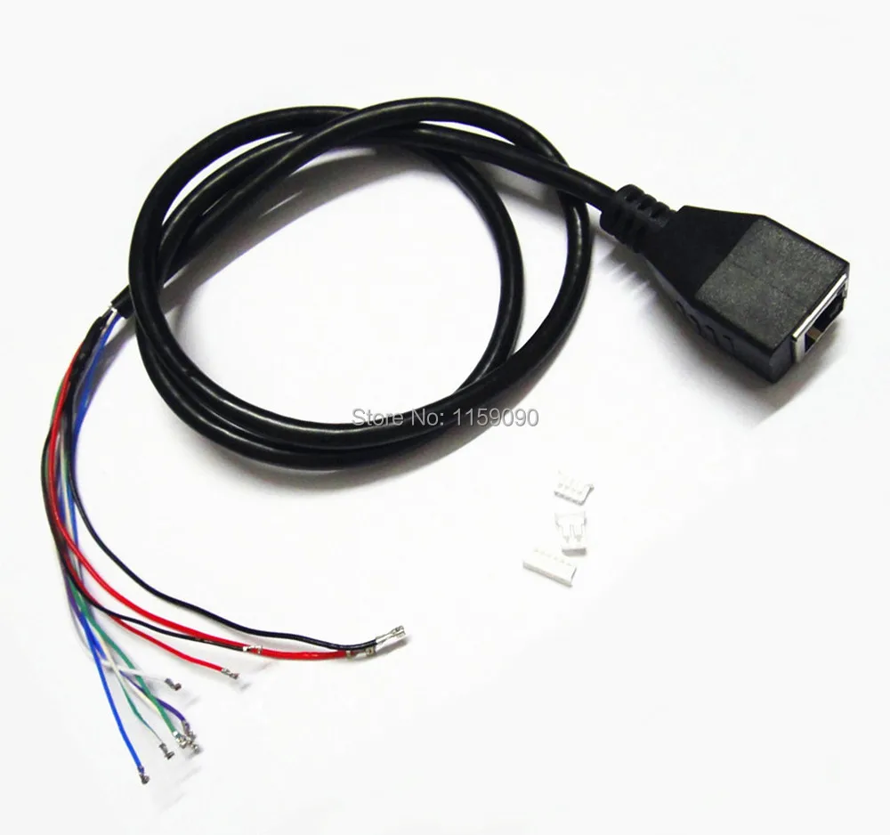 2 x CCTV POE IP network Camera video power cable RJ45 female connectors