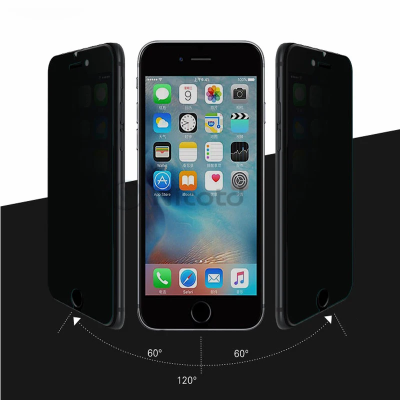 Privacy Tempered Glass for iphone 8 Plus Screen Protector AntiSpy Anti-shatter Shockproof glass for iphone X 6 6s 7 Plus 5 5s SE (8)