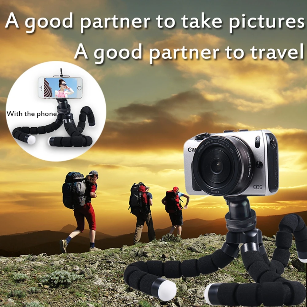 

Three flexible GoPro camera tripod universal mobile phone desktop Mini support bracket frame self