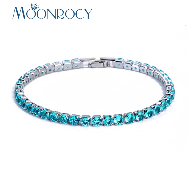 Браслет MOONROCY с фианитами Женский модное ювелирное изделие цвета розового