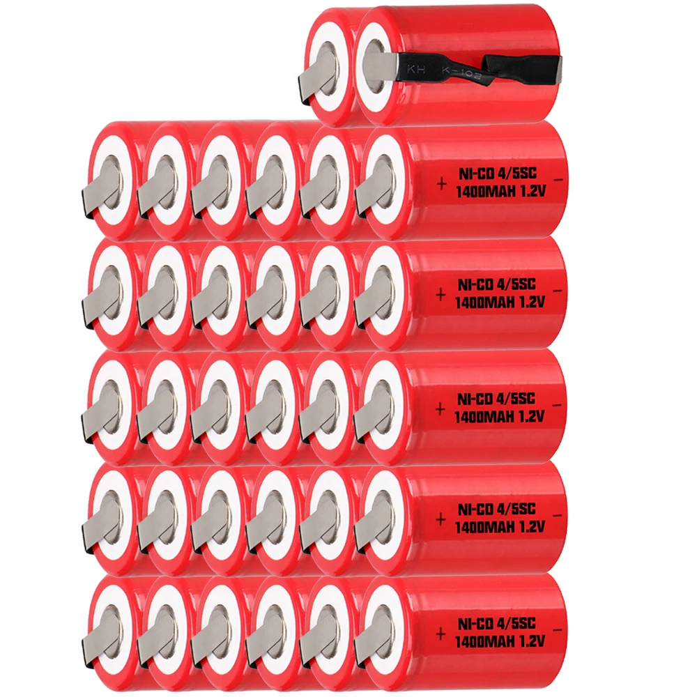 Самая низкая цена 32 шт. 4/5SC аккумуляторной батареи 1,2 В аккумуляторные батареи 1400 мАч nicd батареи для электроинструментов akkumulator