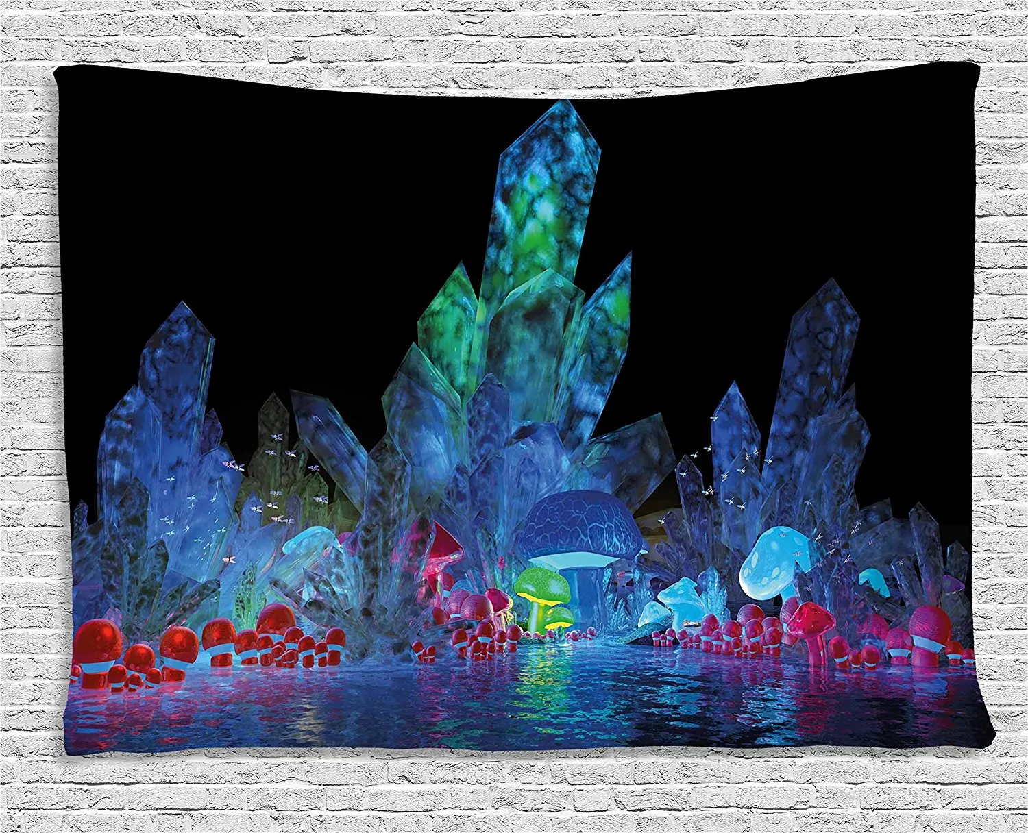 Psychedelic гобелен магические кристаллы фоновые эффекты Мистик природа