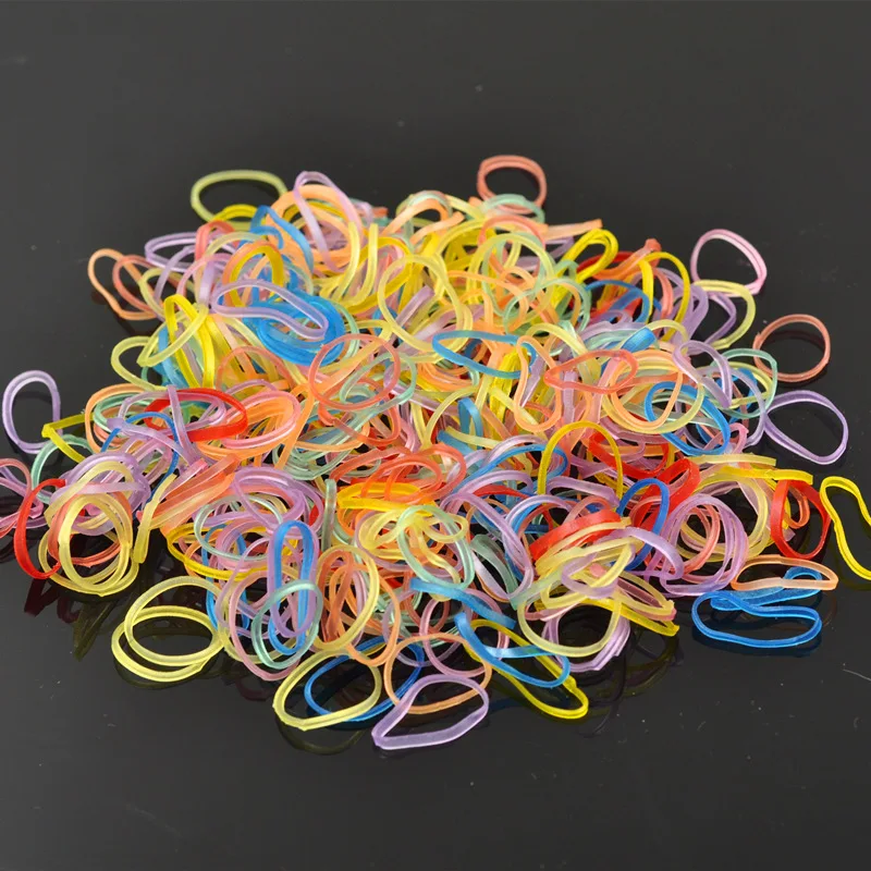 

2017 New 700pcs/lot TPU Kids Hair Holders Rubber Bands Elastics Girl's Tie Gum Headwea Small Size 1.3cm Colorful Accessories