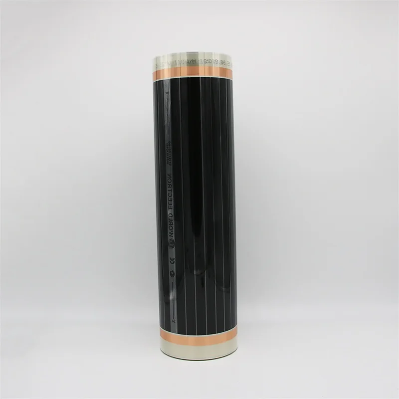 Minco Heat 5M2 220 Вт низкая стоимость инфракрасный теплый пол углеродное волокно нагревательная пленка 50 см 80 см 100 см с зажимами