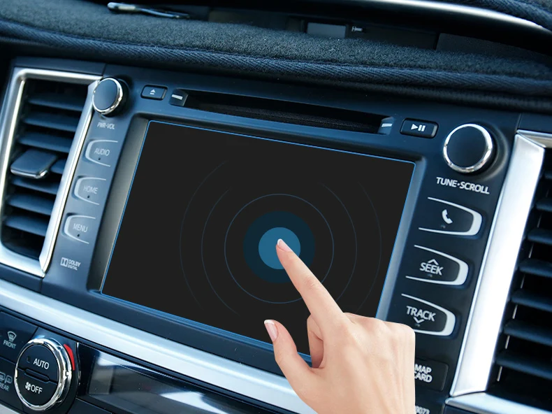 Lsrtw2017 автомобиля dashboardGPS навигации Экран Защитная плёнка из закалённого пленка для toyota highlander 2008