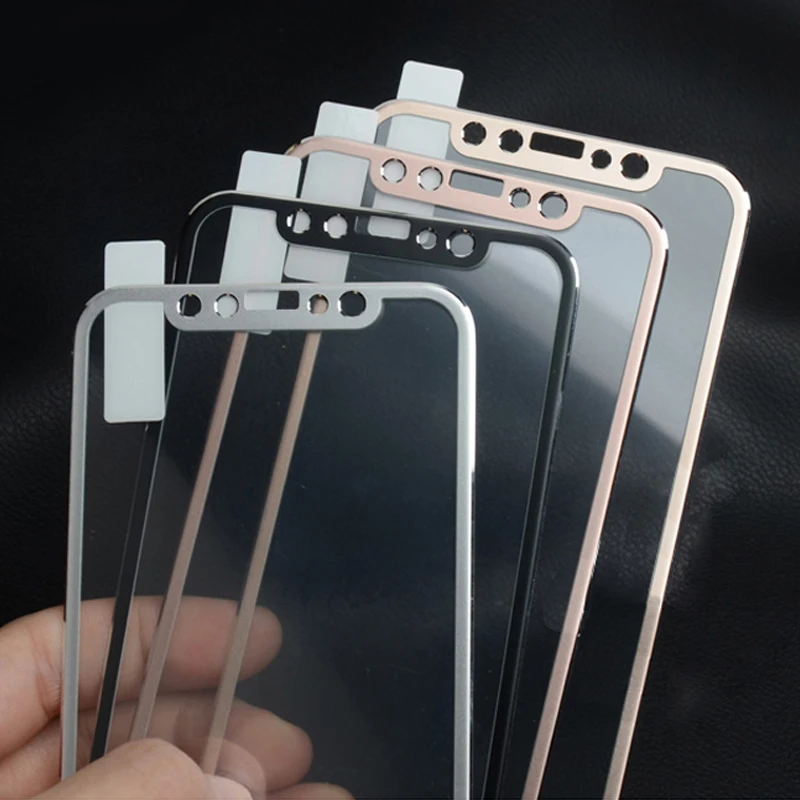 Cristal templado full con borde de aluminio para iPhone