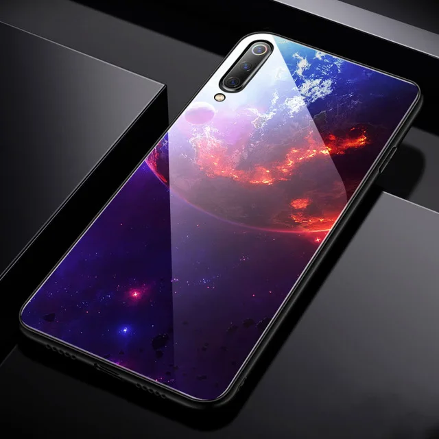 Стеклянный чехол Aixuan для Xiaomi mi 9/mi 9 прозрачный/Xiaomi mi 9 SE чехол из закаленного стекла силиконовый защитный чехол полное покрытие - Цвет: 7