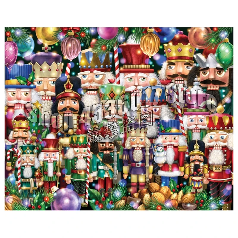 

DIY 5D Diamond Mosaic Nutcracker Suite Christmas Handmade Diamond Painting Cross Stitch Diamond Embroidery Patterns Rhinestones