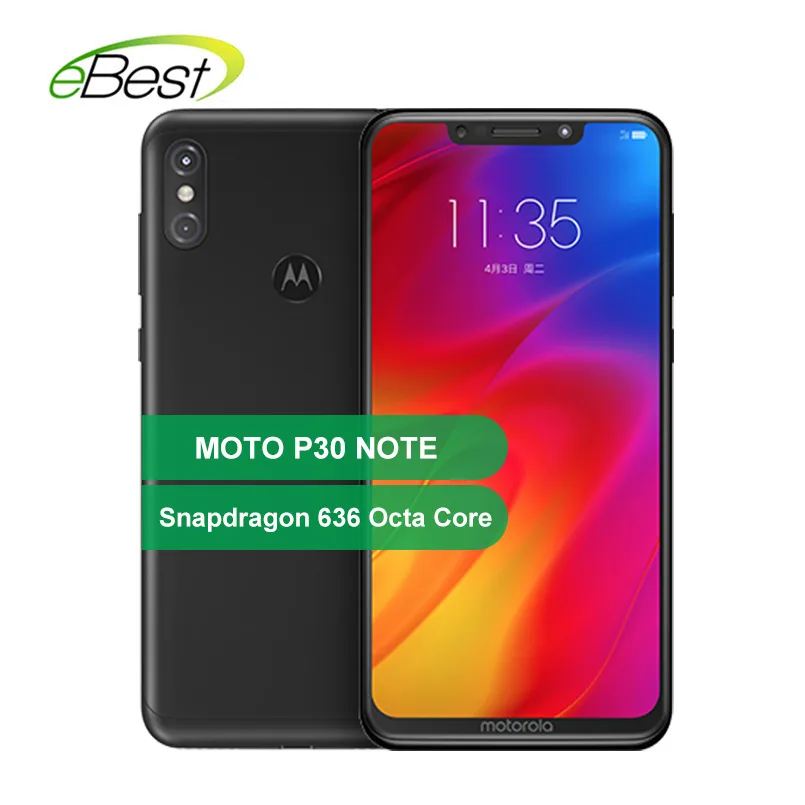 Смартфон Motorola P30 Note moto one power 6 2 дюйма Snapdragon 636 восемь ядер 4/6 ГБ ОЗУ 64 Гб ПЗУ 16 Мп + 5 МП